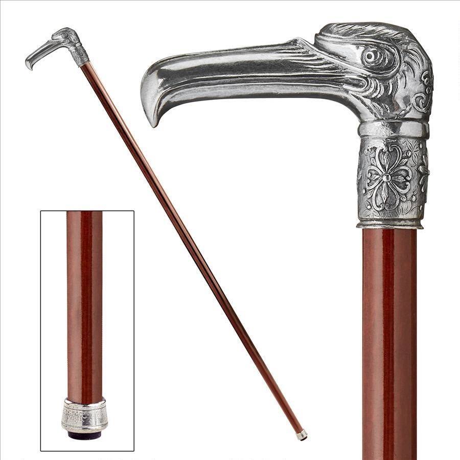 Design Toscano The Padrone Collection Art Deco Nast Eagle Pewter Walking Stick KKJ5_V2QUF24