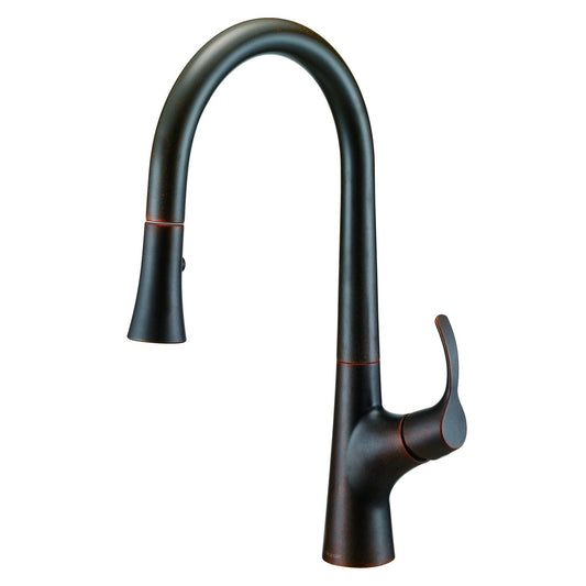 Danze D454422BR Antioch Single Handle Pull-Down Kitchen Faucet Tumbled Bronze WKU5_C6UCB57