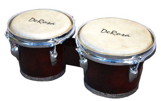 De Rosa Professional 7 and 8inch Bongo Drum, Dark Brown XDQ8_C7CFQ98