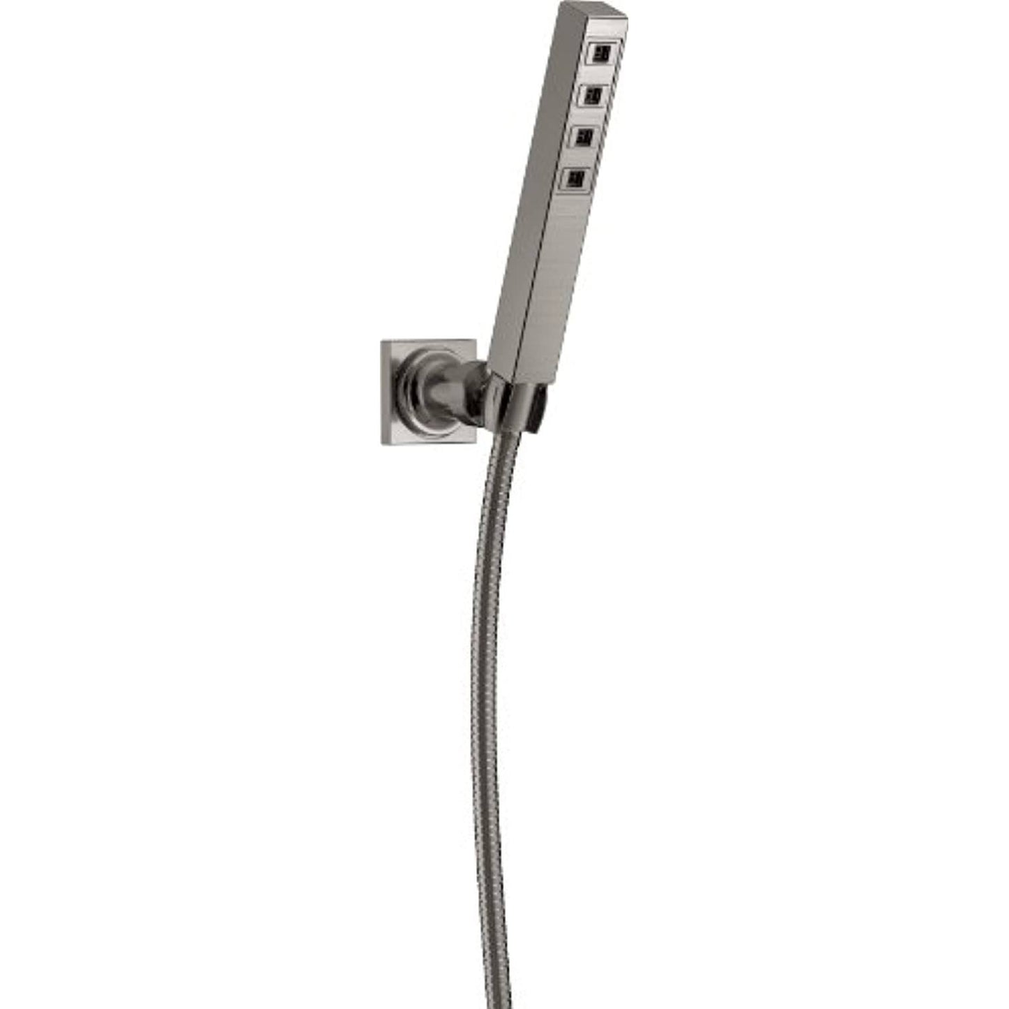 Delta Faucet Single-Spray H2Okinetic Wall-Mount Hand Held Shower with Hose, Stainless 55567-SS OXY4_N0CSN87