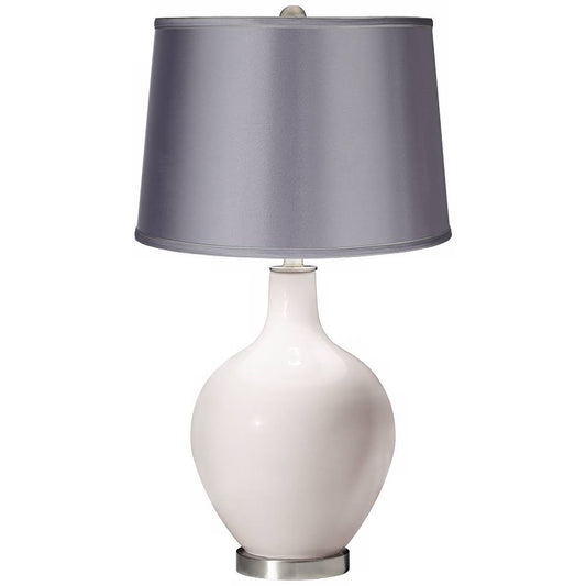 Color + Plus Smart White - Satin Light Gray Shade Ovo Table Lamp LHK4_V0HSR69