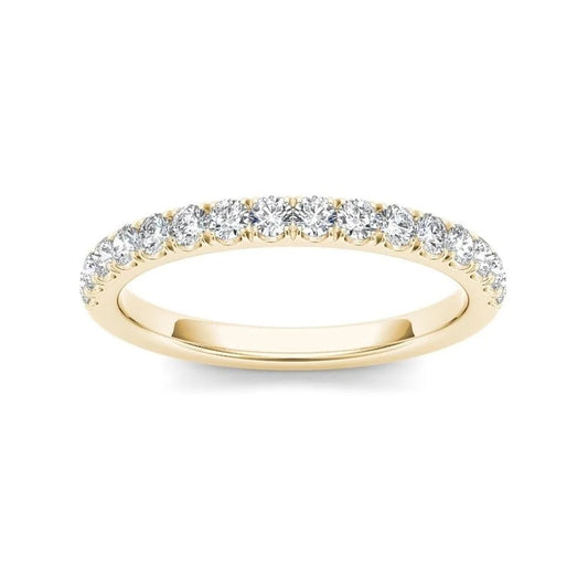 De Couer 10K Yellow Gold 1/3ct TDW Diamond Wedding Band (Size Size: 8), Womens STG7_G9AMV47