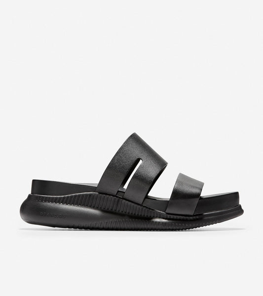 Cole Haan Womens 2.Zerogrand Slotted Slide Sandal (Black Leather-Black, 10.5 B) YTM7_E0LAT05