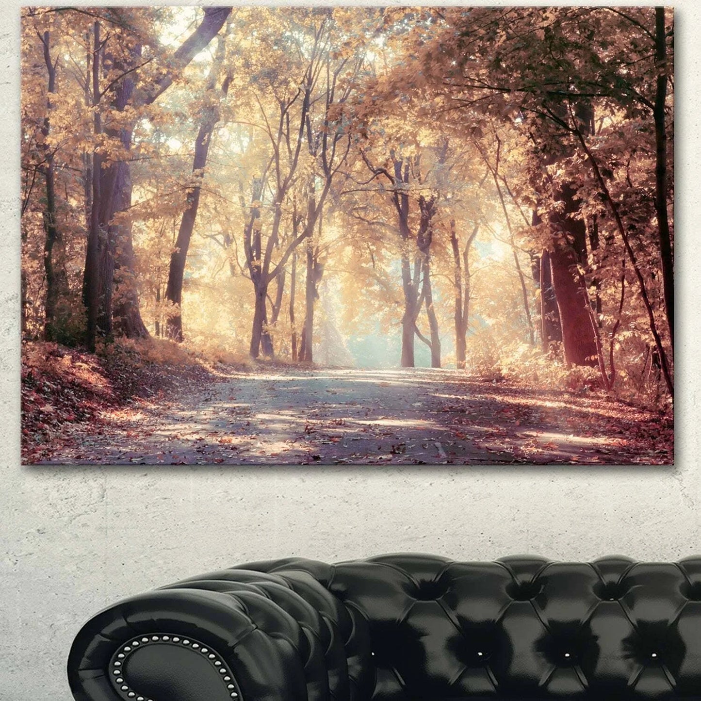 Designart Golden Autumn Beautiful Forest Landscape Canvas Art Print - 61471370018 FFP0_M6MGL55