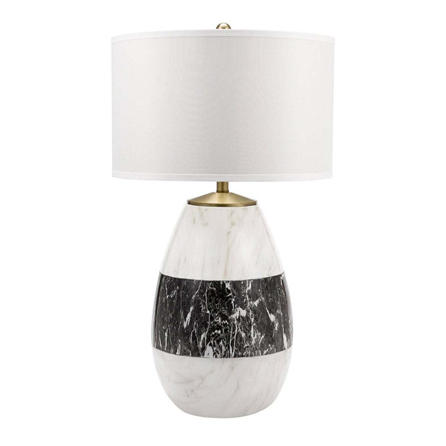 Catalina Lighting Murrieta 32 in. Monochromatic Marble Stripe Table Lamp, Black ALJ1_Z5ZRP52