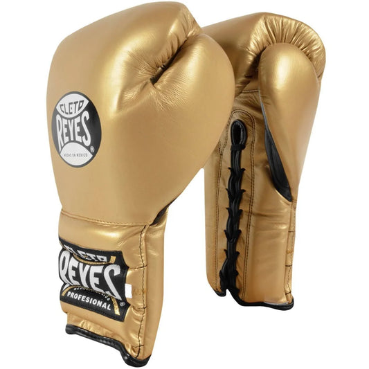 Cleto Reyes Traditional Lace Up Training Boxing Gloves - Solid Gold ZOO4_I5CWT91