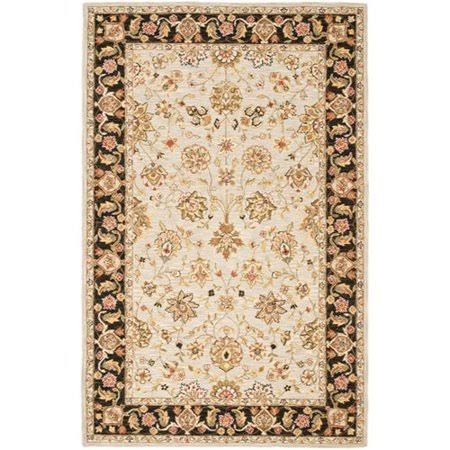 Charlton Home Helena Hand-Hooked Wool Ivory Area Rug, Size: Rectangle 53 inch x 83 inch, White RLH9_D2IHA12