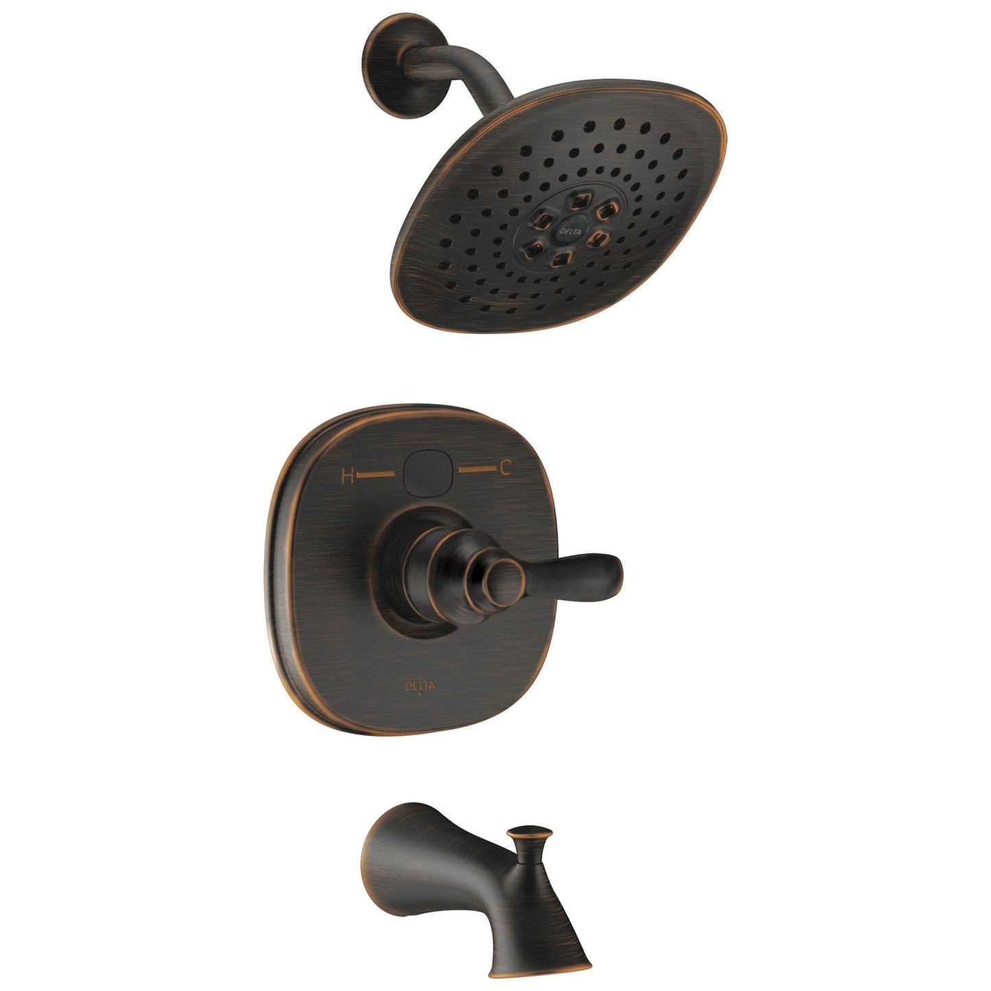 Delta T14403-RBT2O Venetian Bronze Transitional Temp2O Tub/Shower KTZ9_X8UDD68