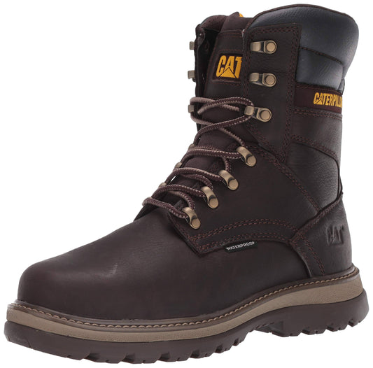 Cat 8x22 Fairbanks TX Steel Toe Waterproof Boots, Mens Mulch OHP7_S5LVY36