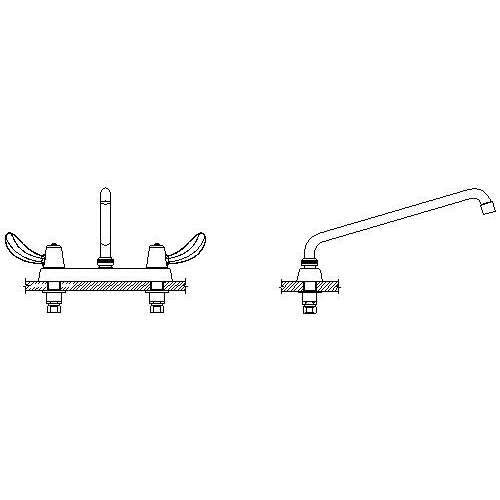 Delta 26C3242-S8 Two Handle Cast Deck-Mount Faucet SBP6_E1ZVY89