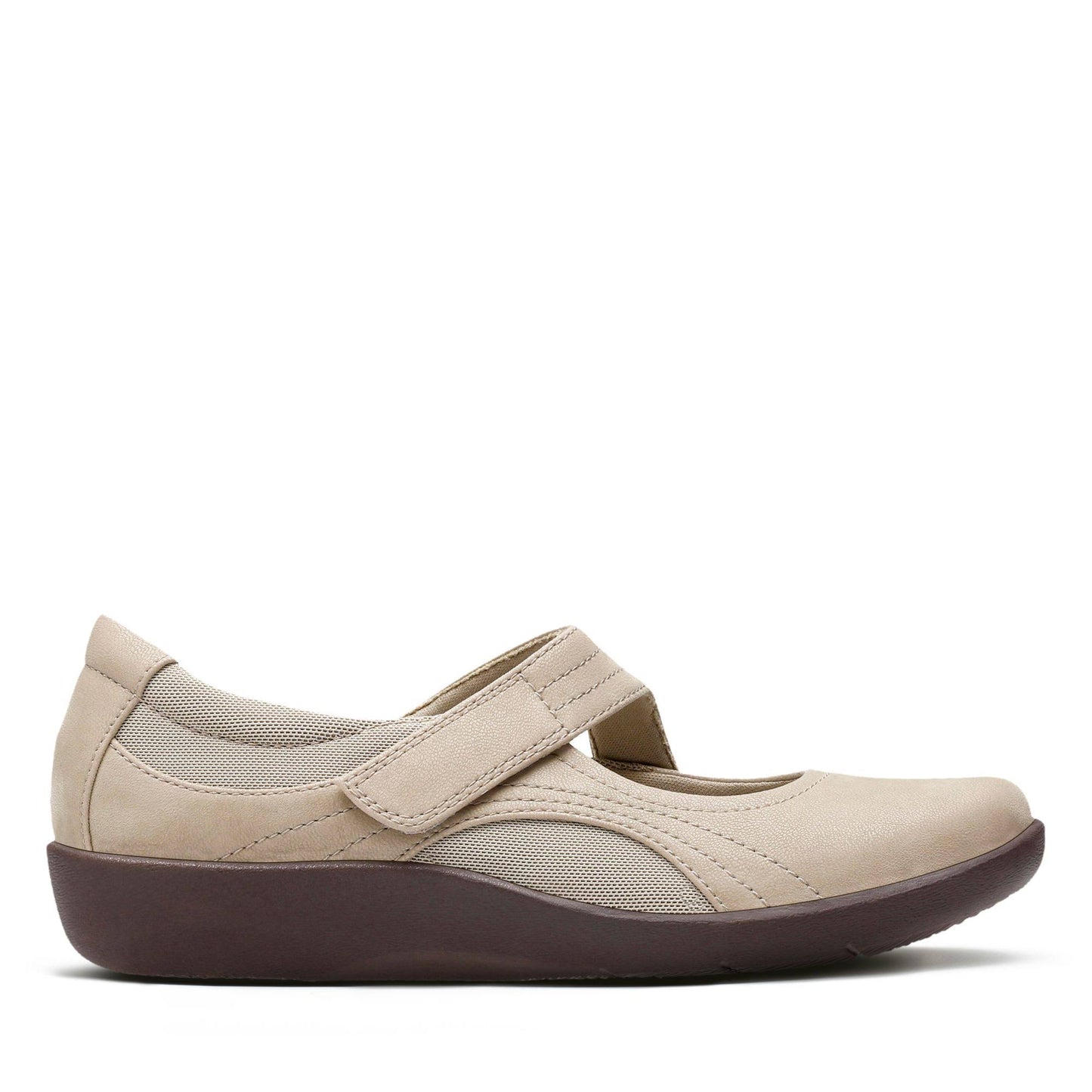 Clarks Collection Womens Cloudsteppers Sillian Bella Mary Jane Flats - Tan/Beige 7.5M TIS6_E2EJA47