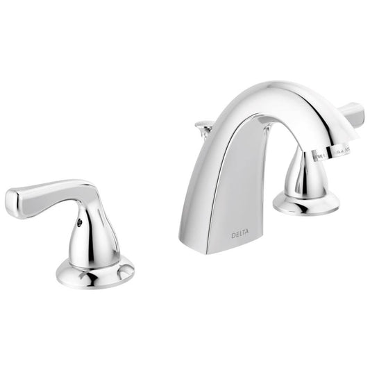 Delta Foundations Chrome 2-Handle Widespread WaterSense Bathroom Sink Faucet with Drain | B3512LF-PPU-ECO MWJ0_Y6SLZ99