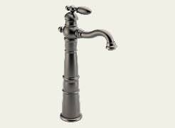 Delta 755-PT Victorian Single Handle/Hole Lavatory Faucet with Riser Aged Pewter AXR2_Y3YYB01