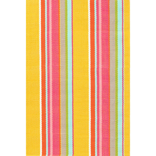 Dash and Albert Happy Yellow Stripe Indoor/Outdoor Rug 8&x10& HBC6_E1WMJ73