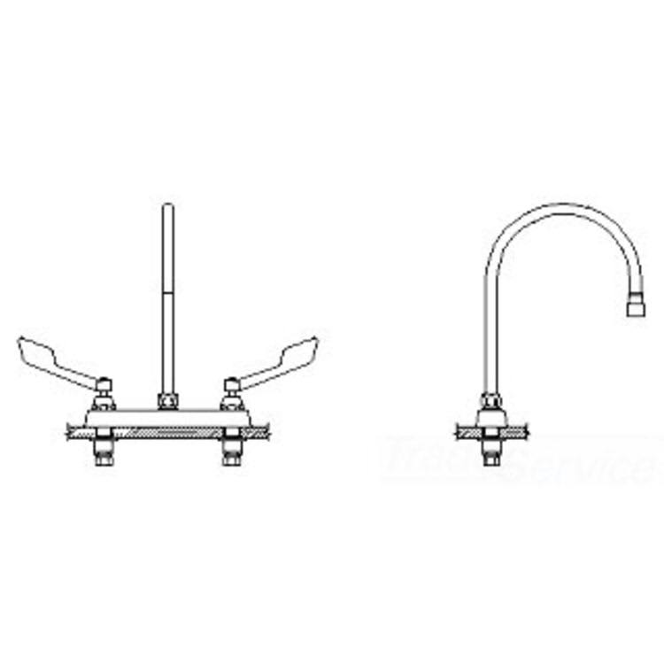 Delta 26C3945-R7 Two Handle Cast Deck-Mount Faucet BQE0_O6UZF33