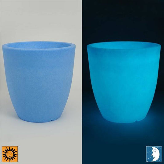 Design Toscano Glow Plastic Pot Planter, Blue HLT6_W8KKW65