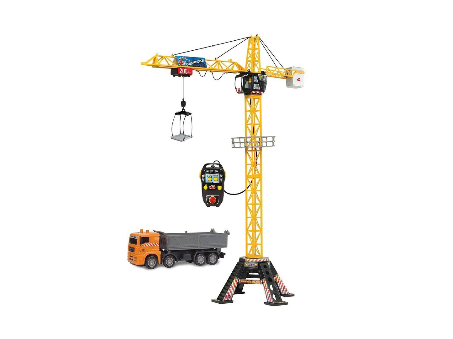 Dickie Toys 48x22 Mega Crane and Truck Vehicle and Playset DEL3_V8ZOK21