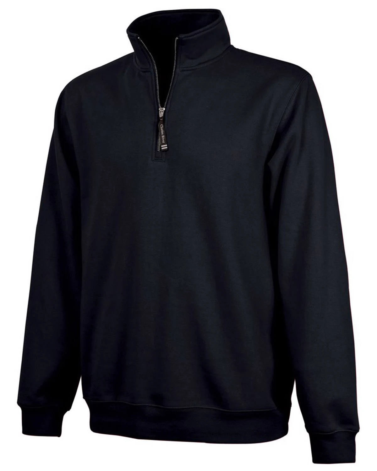 Charles River Apparel Crosswind Quarter Zip Sweatshirt Black 4XL SUI5_V8HVE02