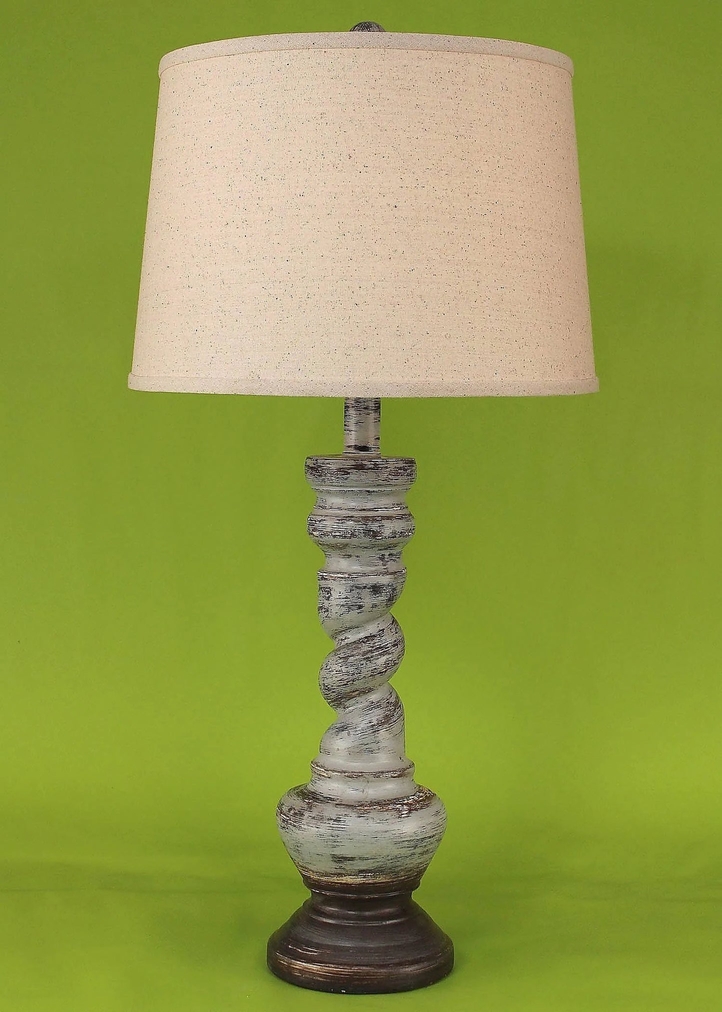 Coast Lamp Mfg 14 C3A 1 in Greystone Country Twist Table Lamp WRP6_H0VXN34