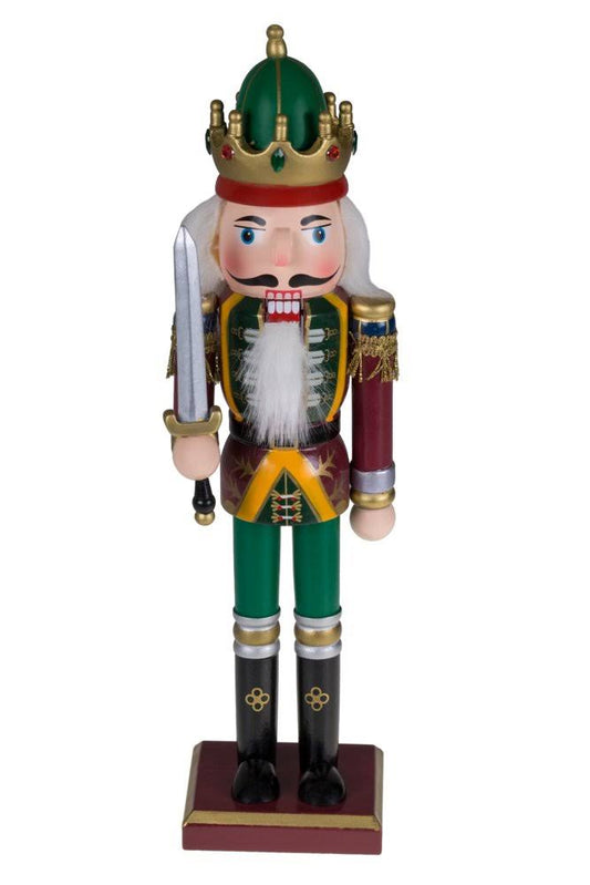 Clever Creations Green Soldier 12 inch Traditional Wooden Nutcracker, Festive Christmas Décor for Shelves and Tables MZA1_S7GOX96