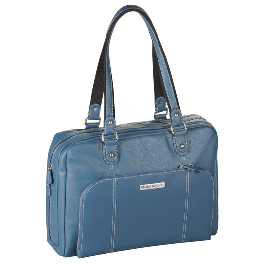 Clark & mayfield morrison 17 inch laptop tote (deep teal), Size: One size, Blue RSV5_Y0DCT36