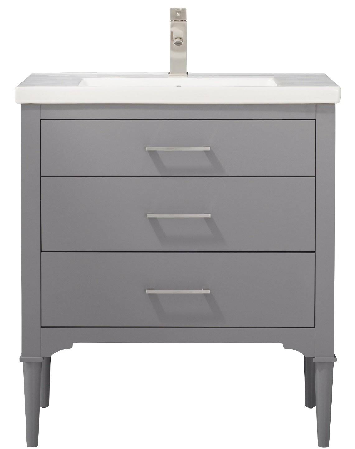 Design Element Mason 30x22 Single Sink Vanity in Gray NRO9_K1CRT82