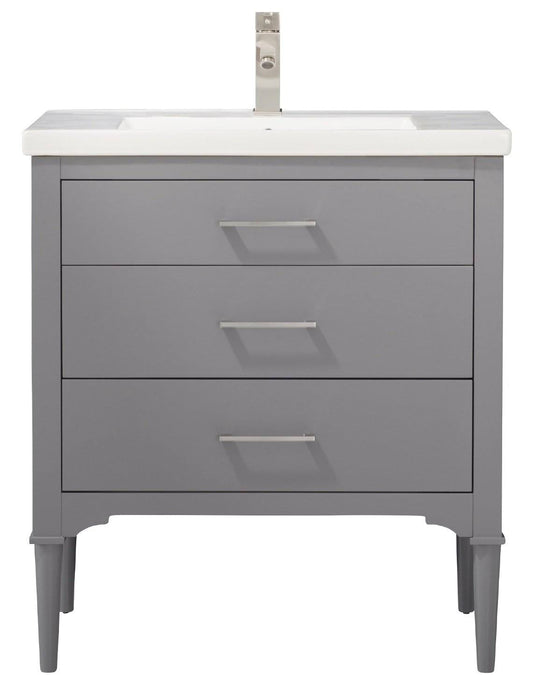 Design Element Mason 30x22 Single Sink Vanity in Gray NRO9_K1CRT82