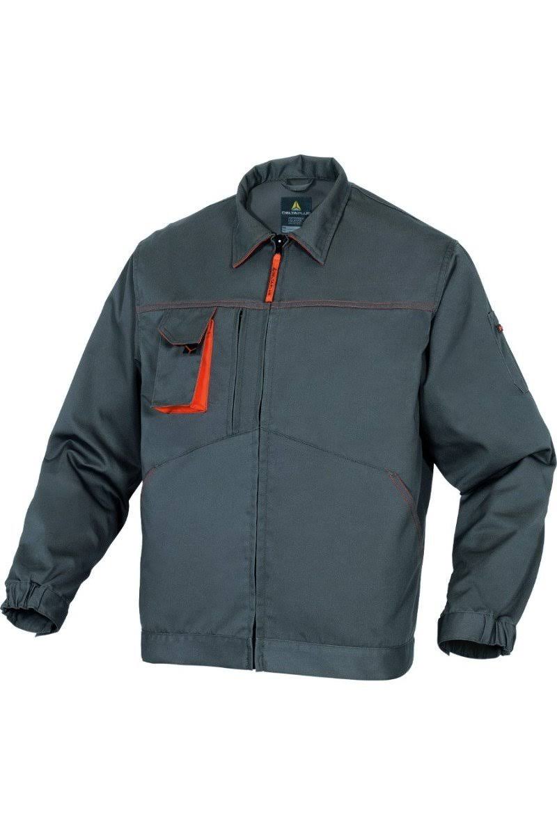 Delta Plus Mach2 Working Jacket in Polyester Cotton M2VE2, M / Grey/Orange OEA0_W1YHP66