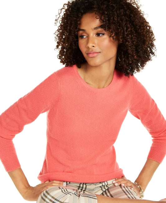 Charter Club Crew-Neck Cashmere Sweater, Created for Macy&s - Gladiola AIV6_Z8VRU93