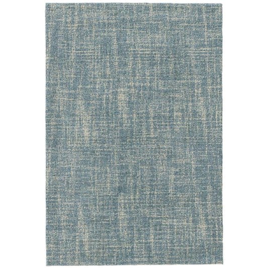 Dash Albert Crosshatch Aegean Wool Micro Hooked Rug 2.5ft x 8ft EUX9_Q4HJK54