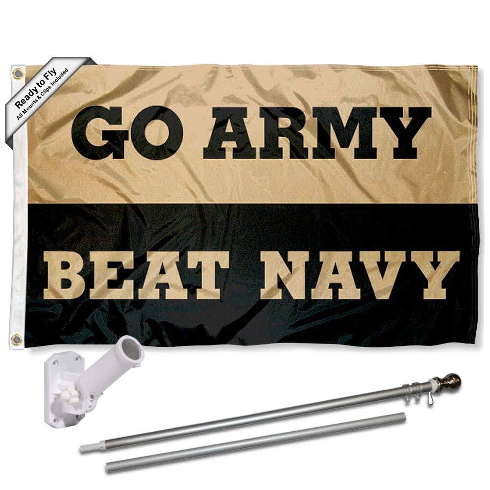 College Flags Banners Co. Army Black Knights Beat Navy Flag with Pole and Bracket Kit FXB2_Y6XDR97