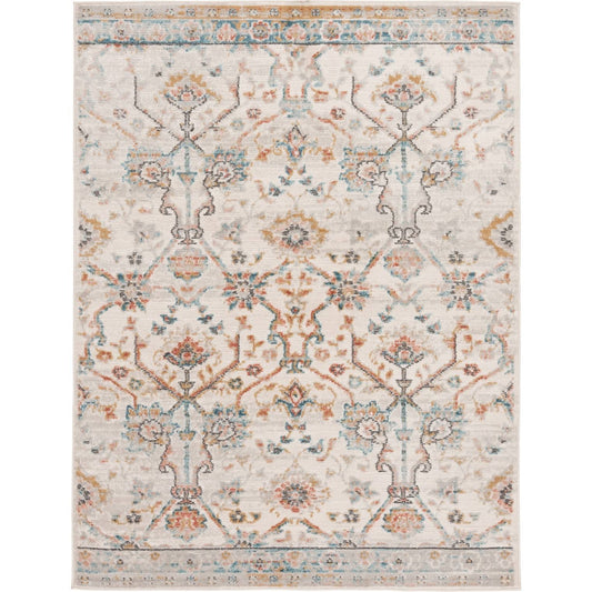 Central Oriental 4710.101.62EC 6 ft. 7 in. x 9 ft. 2 in. Damask Heat-set Polypropylene Polyester Shrink Telisen Rectangle  XQH3_D9WRC43