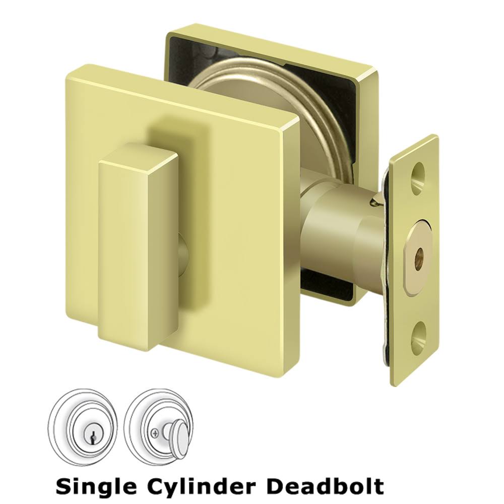 Deltana ZDSU3 Zinc Deadbolt Lock Grade 2, Polished Brass RLU7_Q2VZM23