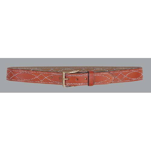 Desantis - 1.5 Fancy Stitch Lined Belt 40 Tan Brass QSP1_F7MLC40