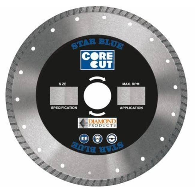 Diamond Products 74962 Core Cut Star Blue 12 inch x 0.125 x 7/8 inch Turbo Blade for Gen NZA8_N6KRD83