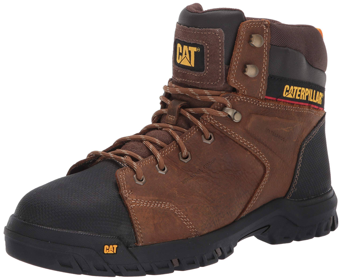 Caterpillar Boots: Mens P91115 Brown Wellspring Steel Toe Metatarsal Guard Waterproof Work Boot SYG8_T3UUV24