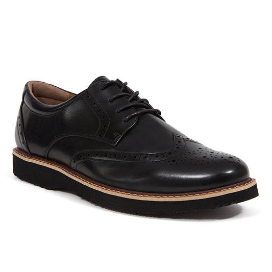 Deer Stags Walkmaster Wingtip Mens Oxford - Black Size 10 FTF3_D7APM39