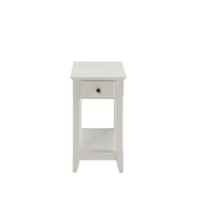 Charlton Home Foxcote End Table, White QXH3_Q3FJT48