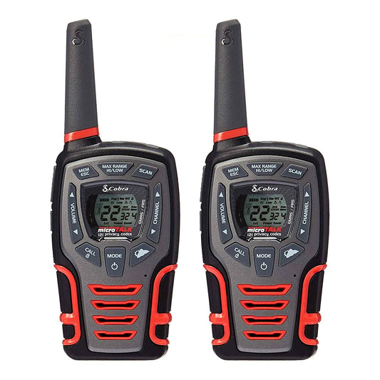 Cobra CXT531 32-Mile 2-Way Radios Walkie Talkies Black Red ABP8_B6QTR39