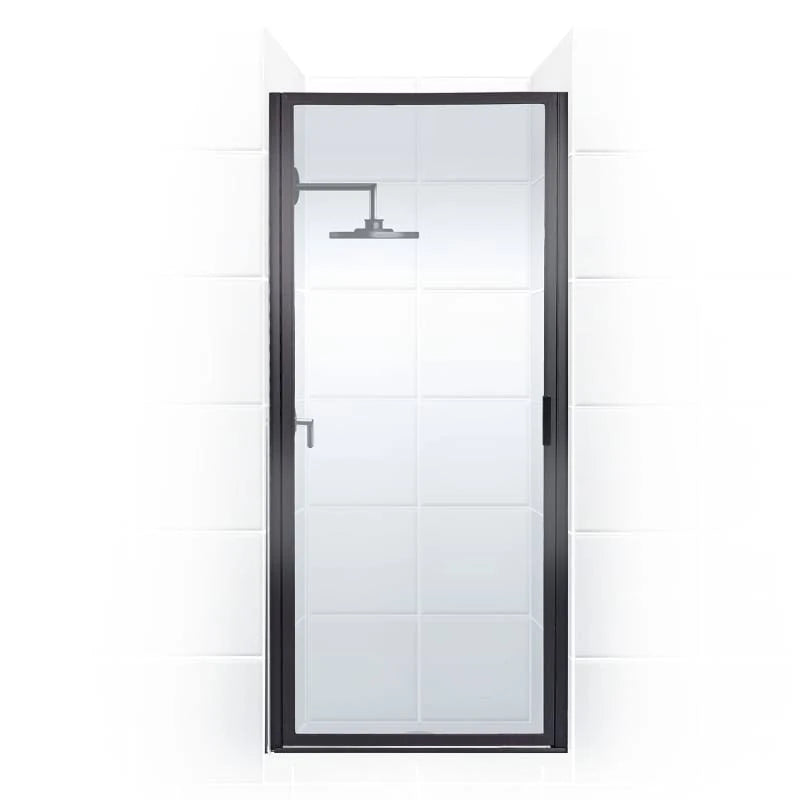 Coastal Shower Doors P24.66-c Paragon Series 24x22 x 65x22 Framed Continuous Hinge S Black Bronze SEJ9_Z6STL80