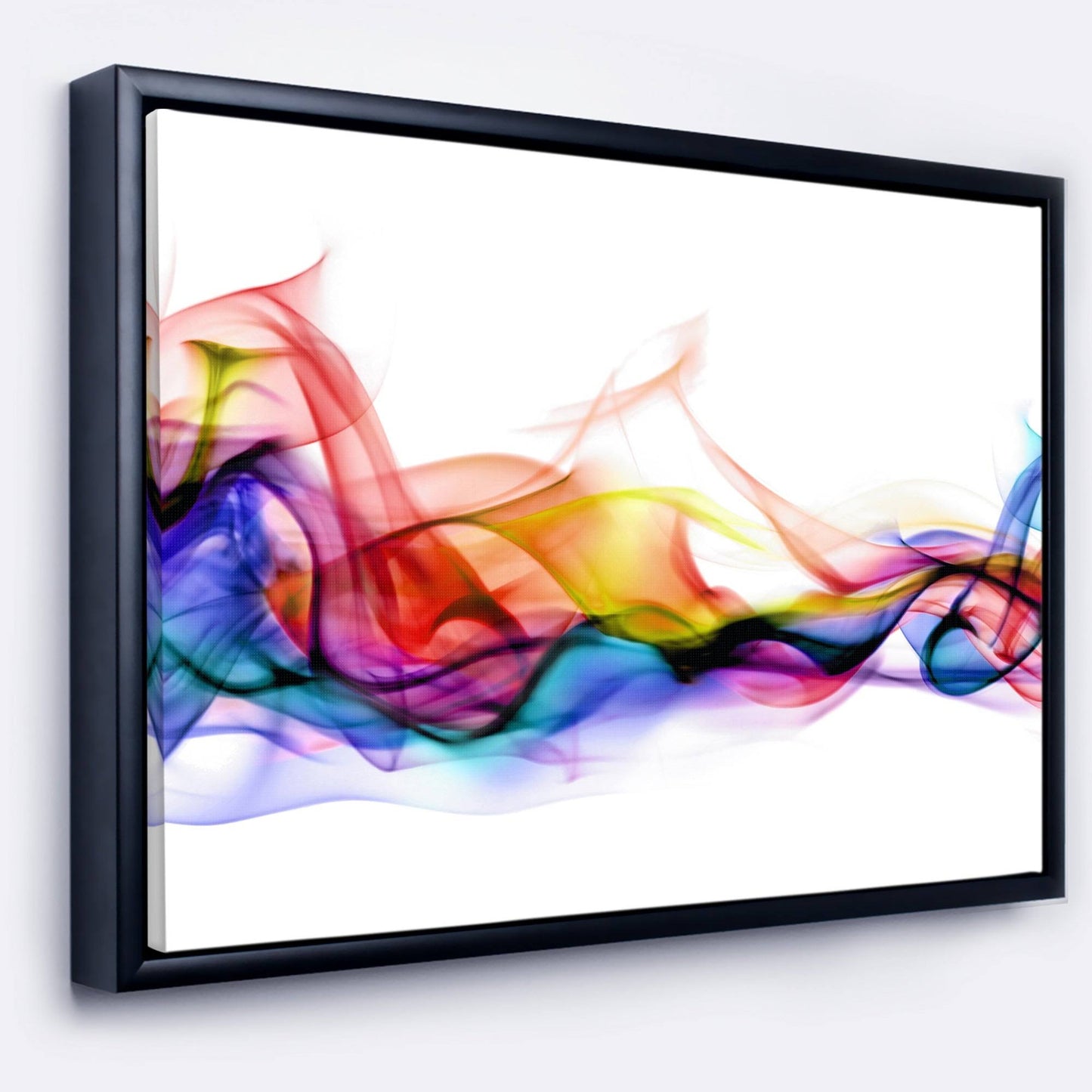 Designart  Abstract Smoke  Contemporary Framed Canvas Artwork, Size: 34 inch x 18 inch MHQ1_M8BFJ85