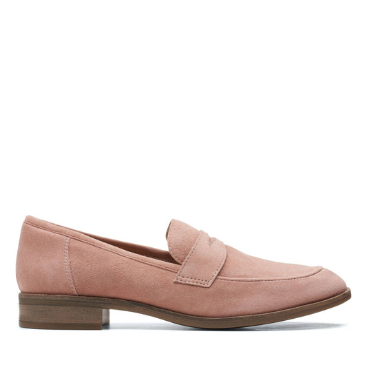 Clarks Womens Trish Rose Loafers - Rose Suede DXF7_P1GOP46