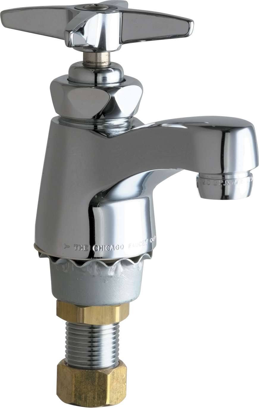 Chicago Faucets 701-COLDABCP Single Supply Cold Water Sink Faucet QCV6_E6SNC11