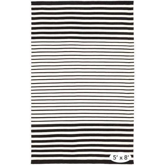 Dash Albert Port Stripe Black Indoor/Outdoor Rug 2x3 FYR7_J3ZBX75