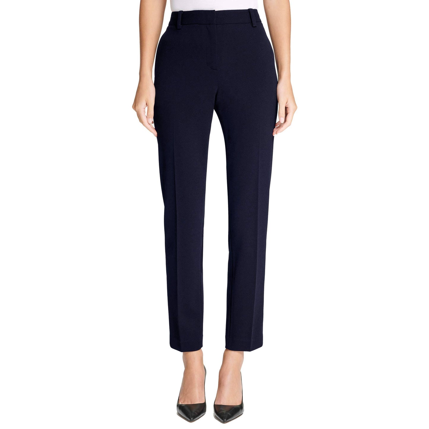 Dkny Stretch Scuba Crepe High Rise Essex Pant - 4 SNN5_R7CEX34