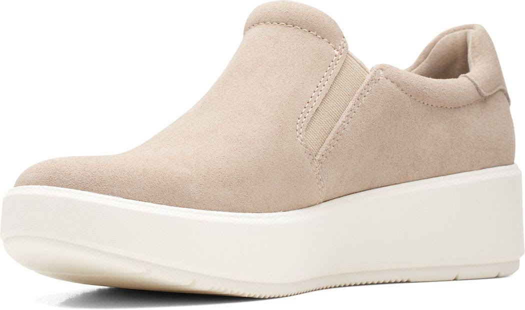 Clarks Womens Collection Layton Step Sneaker Shoes - Light Taupe QNP6_B7QLR07