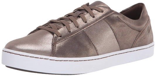 Clarks Collection Womens Pawley Rilee Sneakers - Metallic Leather WSP3_N8AYT53