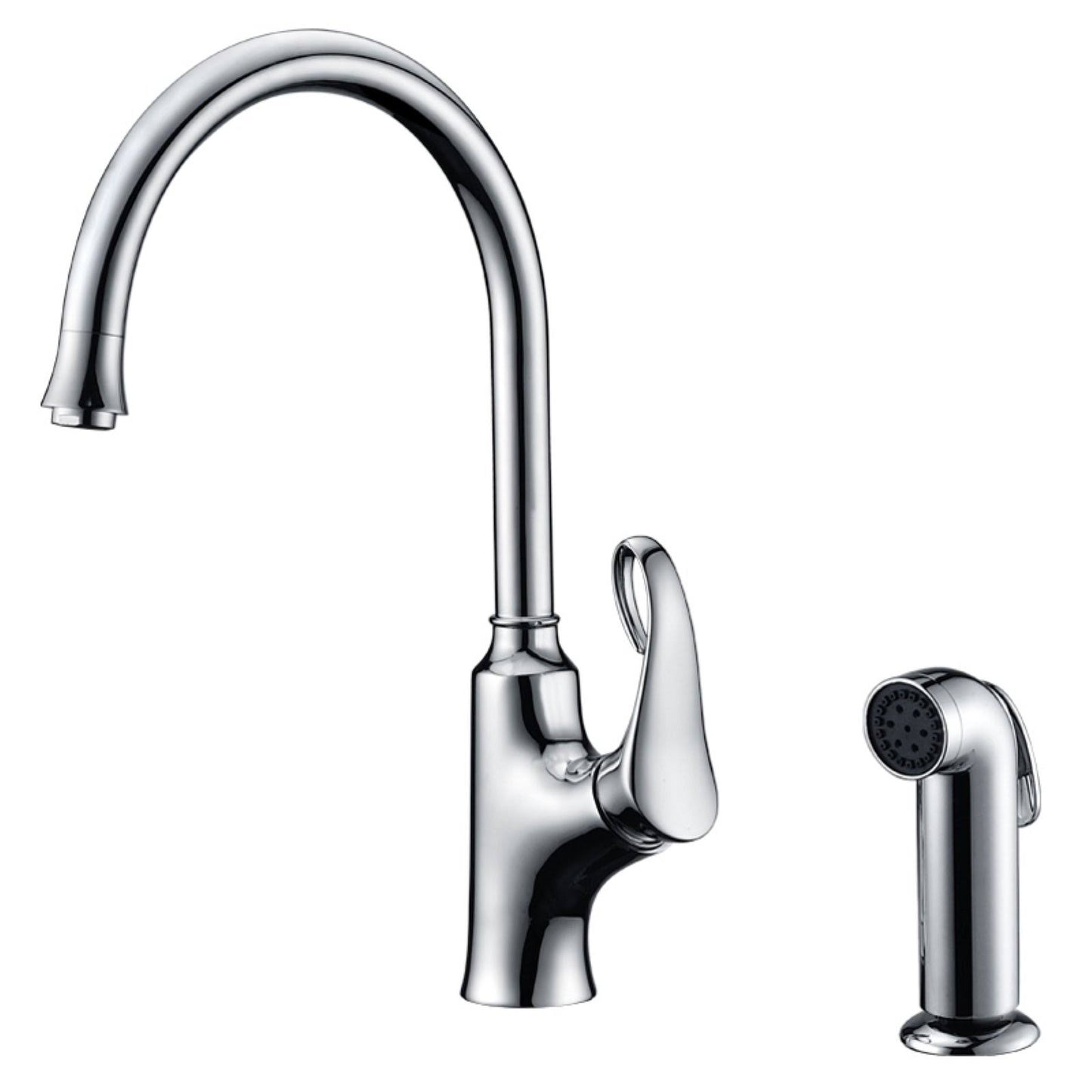 Dawn AB06 3296C Single-Lever Kitchen Faucet with Side-Spray, Chrome TAB2_K9FWA57