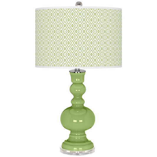 Color + Plus Lime Rickey Diamonds Apothecary Table Lamp NXS1_S5JLA72