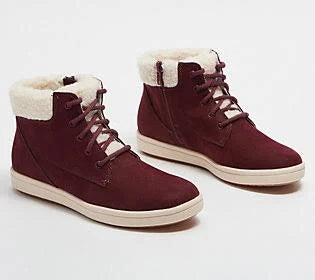 Cloudsteppers by Clarks Lace-Up Boots - Step Glow Jay, Size 12 Medium, Burgundy UMS1_F5LFZ43